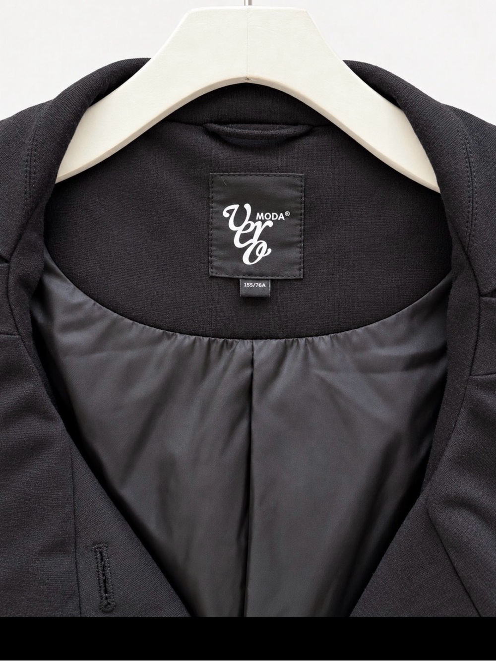 Vero Moda Black Hooded Fit & Flare Double Breasted Coat XS 34 - Picture 7 of 7